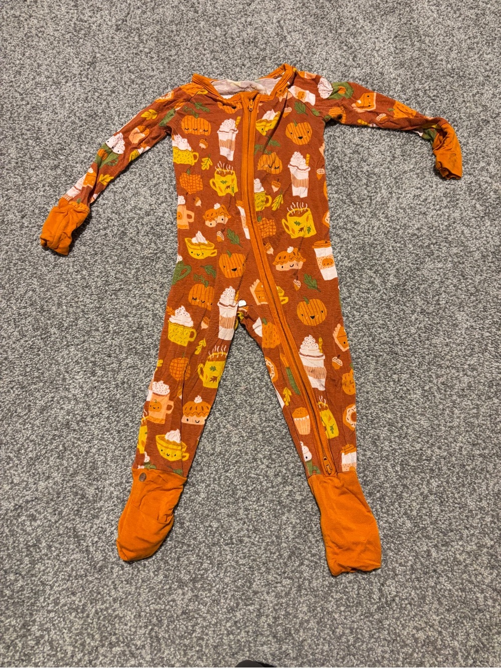 Little Sleepies - Pumpkin Spice Zippy (6-12 Mo)